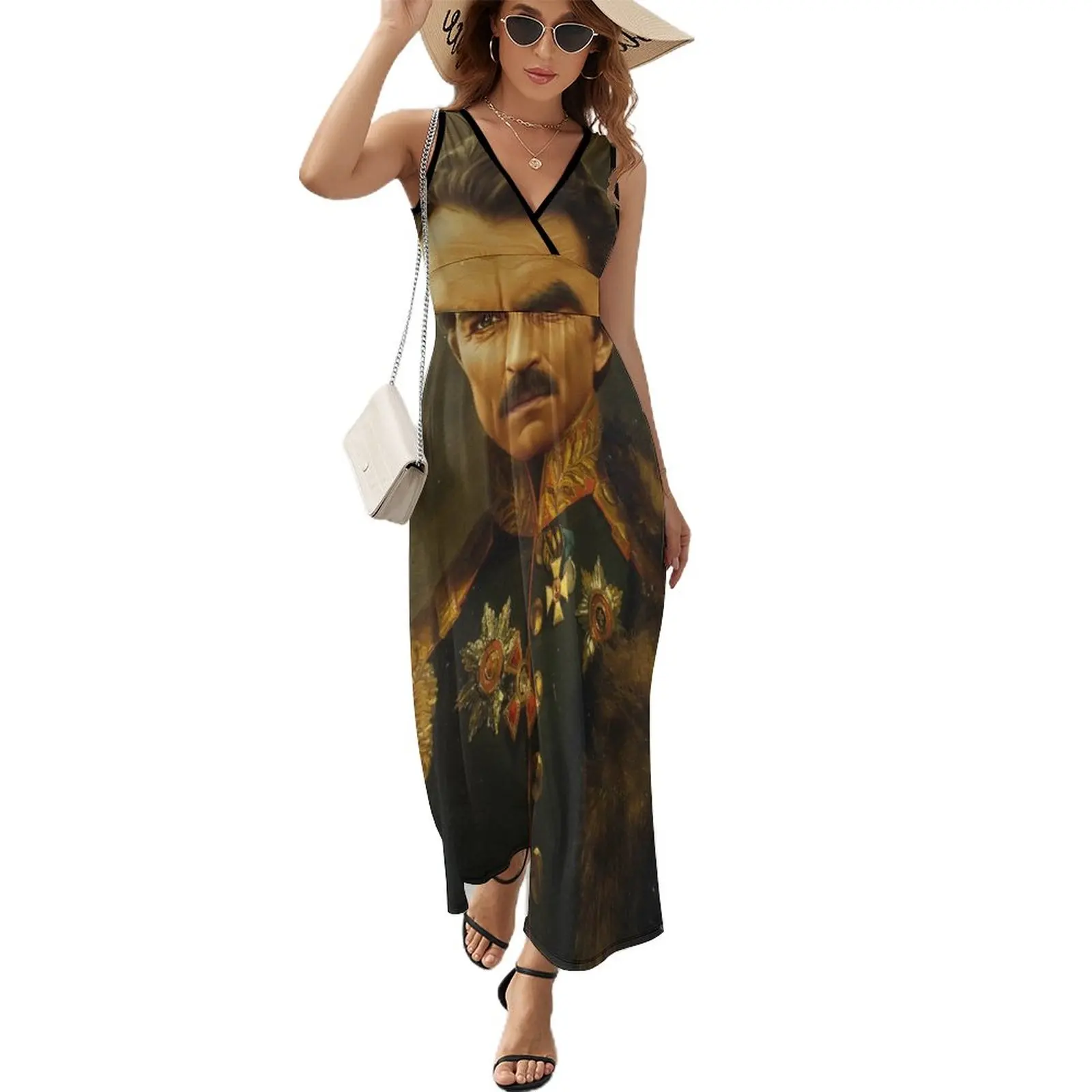 

Tom Selleck - replaceface Sleeveless Dress womans clothing elegant women's sets