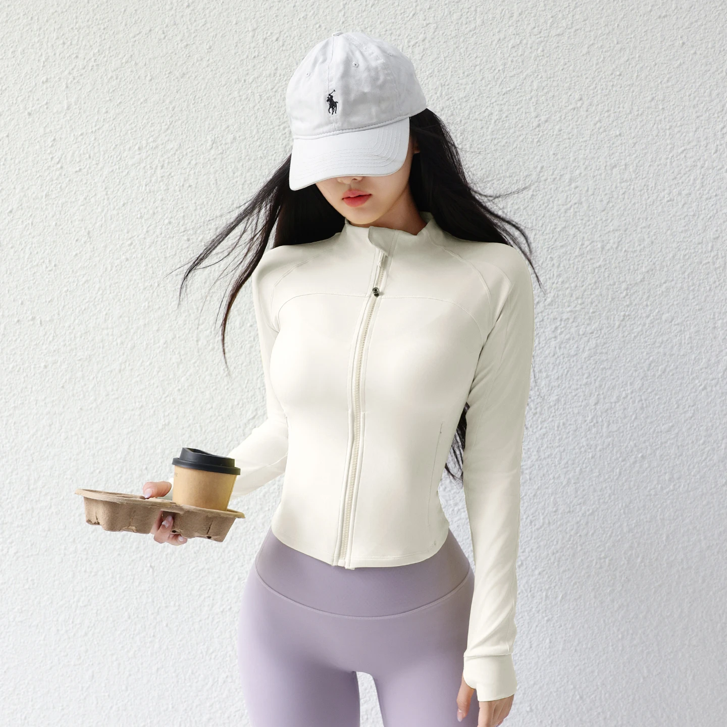 

Women's AeroTrim® SunDefense™ Outer: Flow-Edge™ ZipNeck & CrossShield® Tech for Yoga-Run-Ride® VitaFlow®