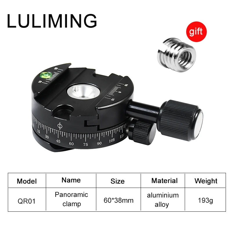 SLR Camera Clamp Tripod Ball Head Quick Release Clamp panoramic 360 ° rotating Camera Monopod Adapter Photography Accessories