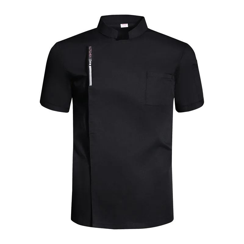 남녀 공용 셰프 재킷 반팔 전문 주방 유니폼 통기성 편안함