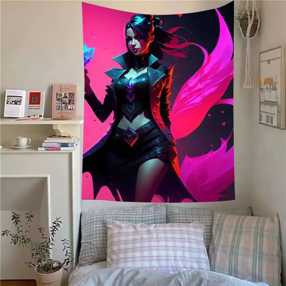 

LoL Kai'Sa & Heroines Squad Tapestry Hippie Wall Hanging Tapestries for Living Room Home Dorm Decor Art Home Decor