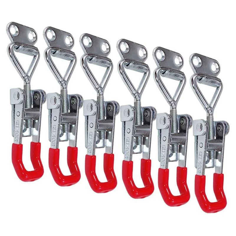 12X Pull Latch Clamp 6PCS Pull Action Latch Adjustable Toggle Clamp 150Kg 330Lbs Holding Capacity