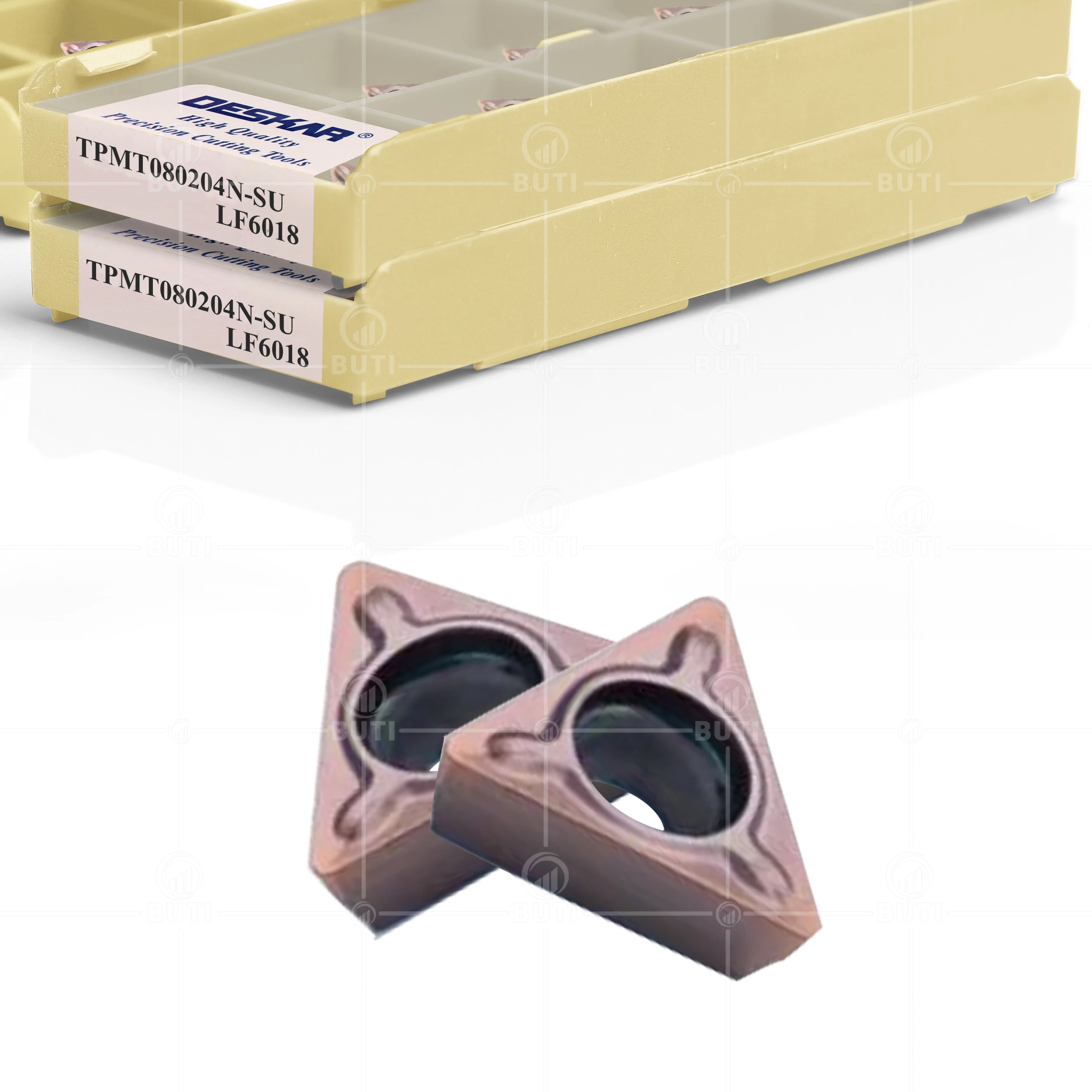 Imagem -03 - Deskar-chanfre Pneumática Máquina Triângulo Chato Torno Cnc Carbide Inserções Alta Qualidade 100 Original Tpmt080204n-su Lf6018