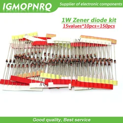 15values*10pcs=150pcs 1W Zener diode kit DO-41 3V-30V component diy kit 1N4727 1N4728 1N4729 1N4730 1N4732 1N4733 1N4734  1N4751