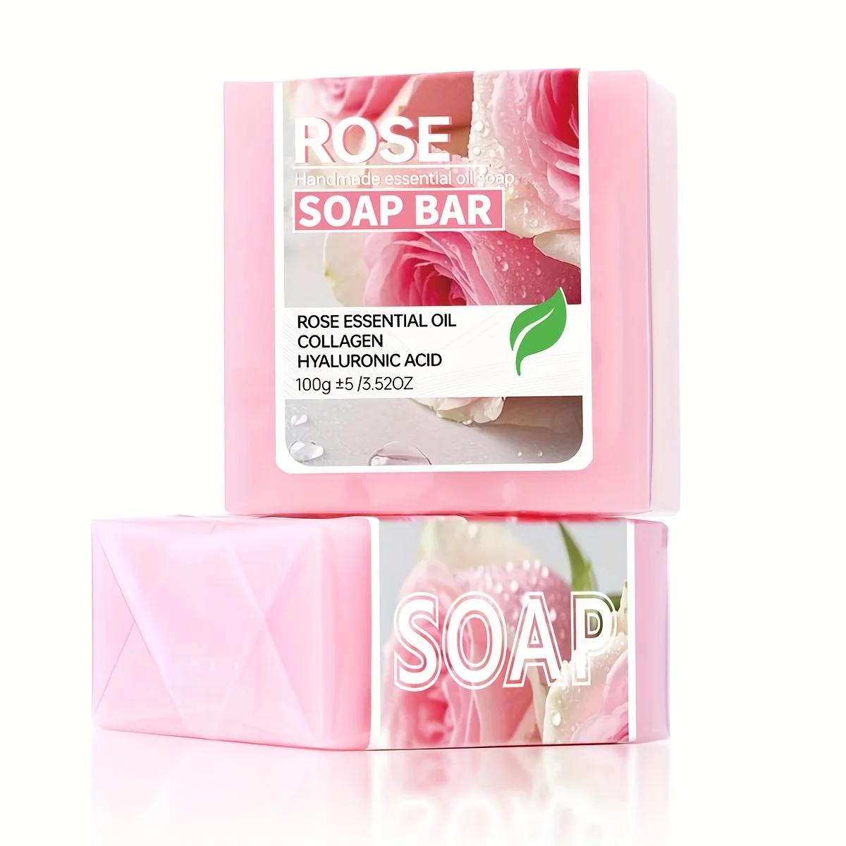 2 قطعة/صابون عطر الزيوت العطرية الوردية للنساء للتنظيف والاستحمام صابون الكولاجين المصنوع يدويًا #3