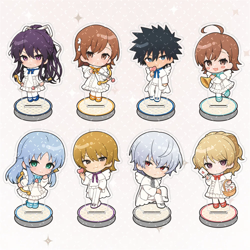 A Certain Scientific Railgun 10cm Chibi Acrylic Stand Figure Keychain Tabletop Decor Collectible Ornament Gift for Fans