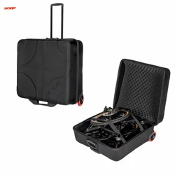 XXF Folding Bikes Box, Waterproof, EVA, Foldable Bike Case with Storage Travel Trolley Bag, Bicycle Bikepacking Accessories