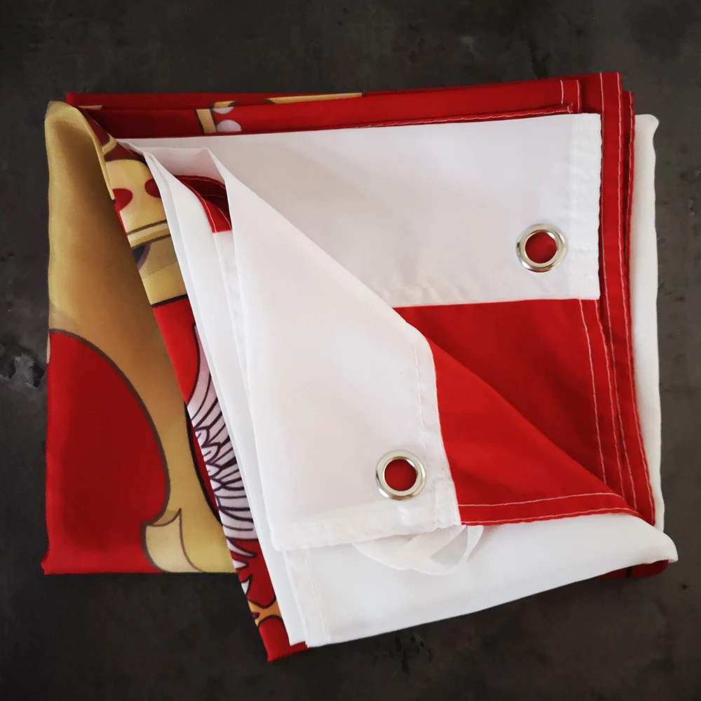 Polish-Lithuanian Commonwealth Flag Printed Polyester Shaft Cover Brass Grommets Design Outdoor Advertising Banner Decoration image 4