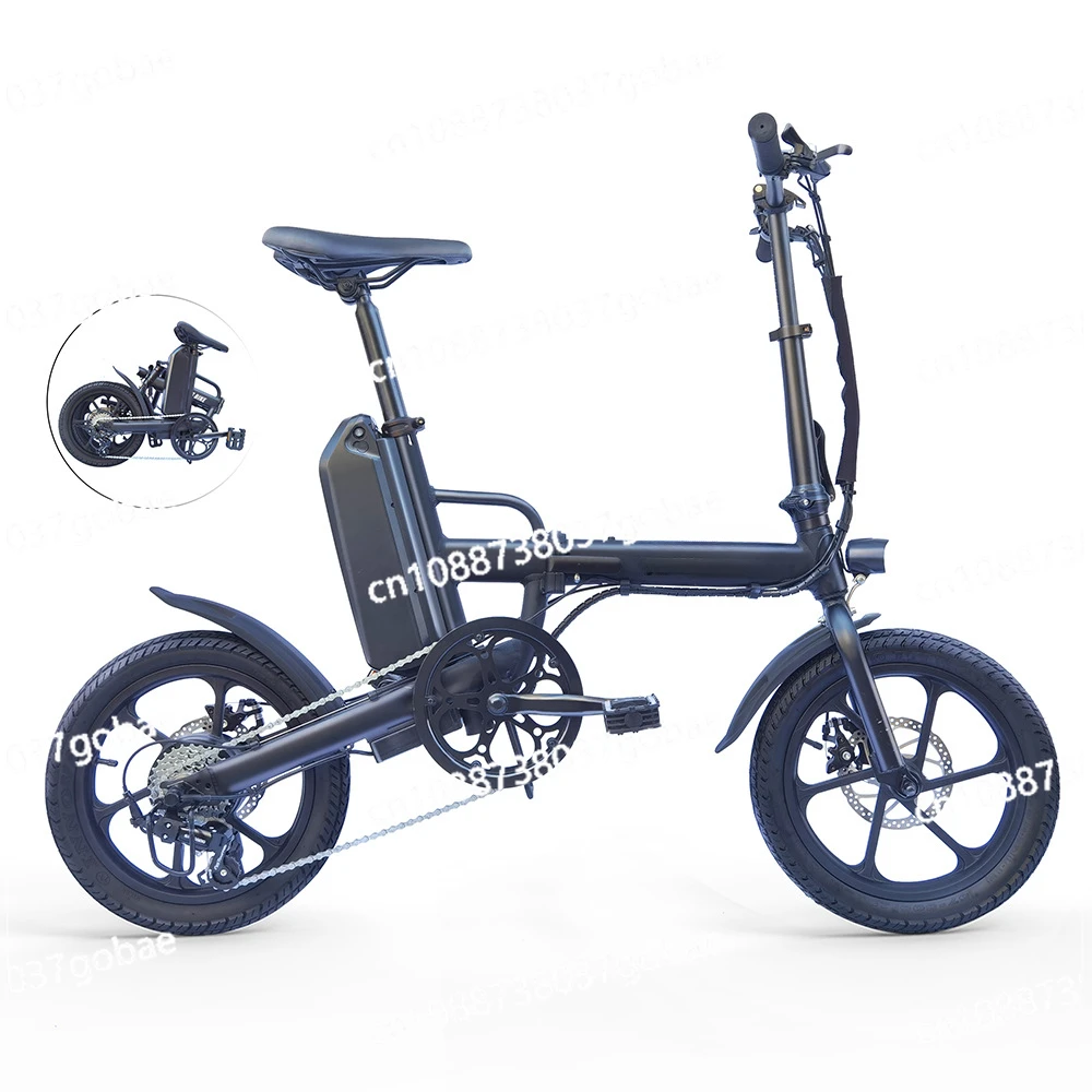 

Variable Speed Folding Electric Bike, 16 Inch Ultra Light Lithium Battery Powered Car, Small Electric Bike