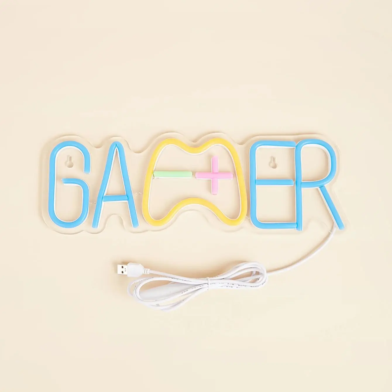 Chi-buy LED 네온 게이머 게임패드 포함 USB 전원 네온사인 장식 램프 사인 생일 선물 벽 장식 침실 룸 바 샵용