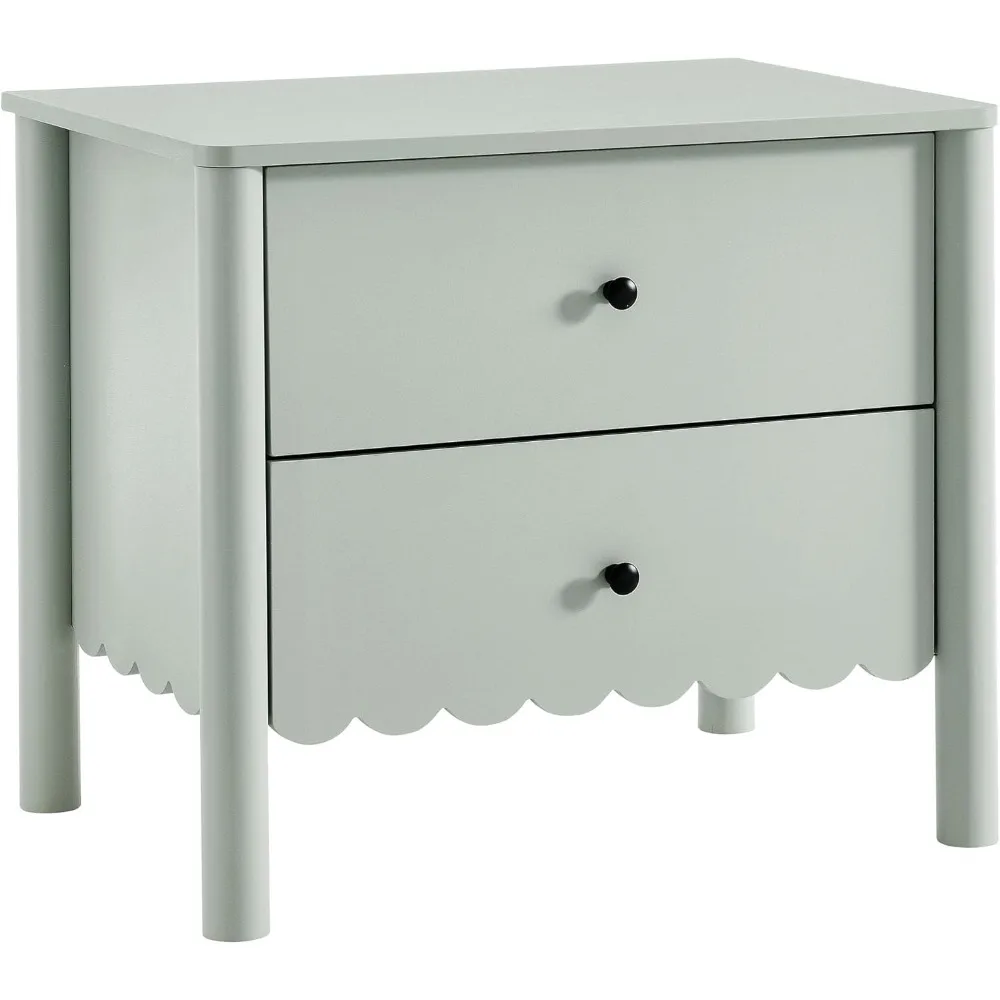 

Scalloped 2-Drawer Nightstand