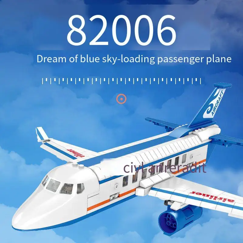 Flugzeug, großes Luftfahrtraketenmodell, zusammengebautes Passagierflugzeug, Lastenflugzeug, Baustein, Kinderset, Spielzeug