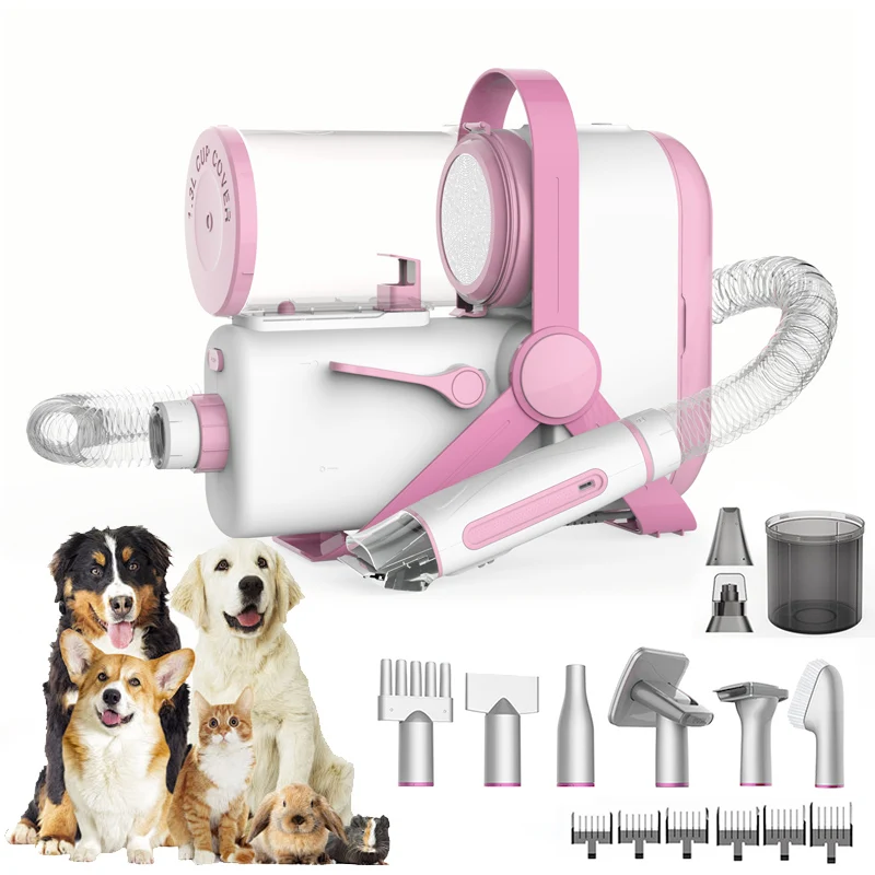 Multifunctional Pet Supplies Wholesale Strong Power Large Dust 9 In 1 Pet Hair Grooming Machine Vaccum Cleaner For Cat Dog