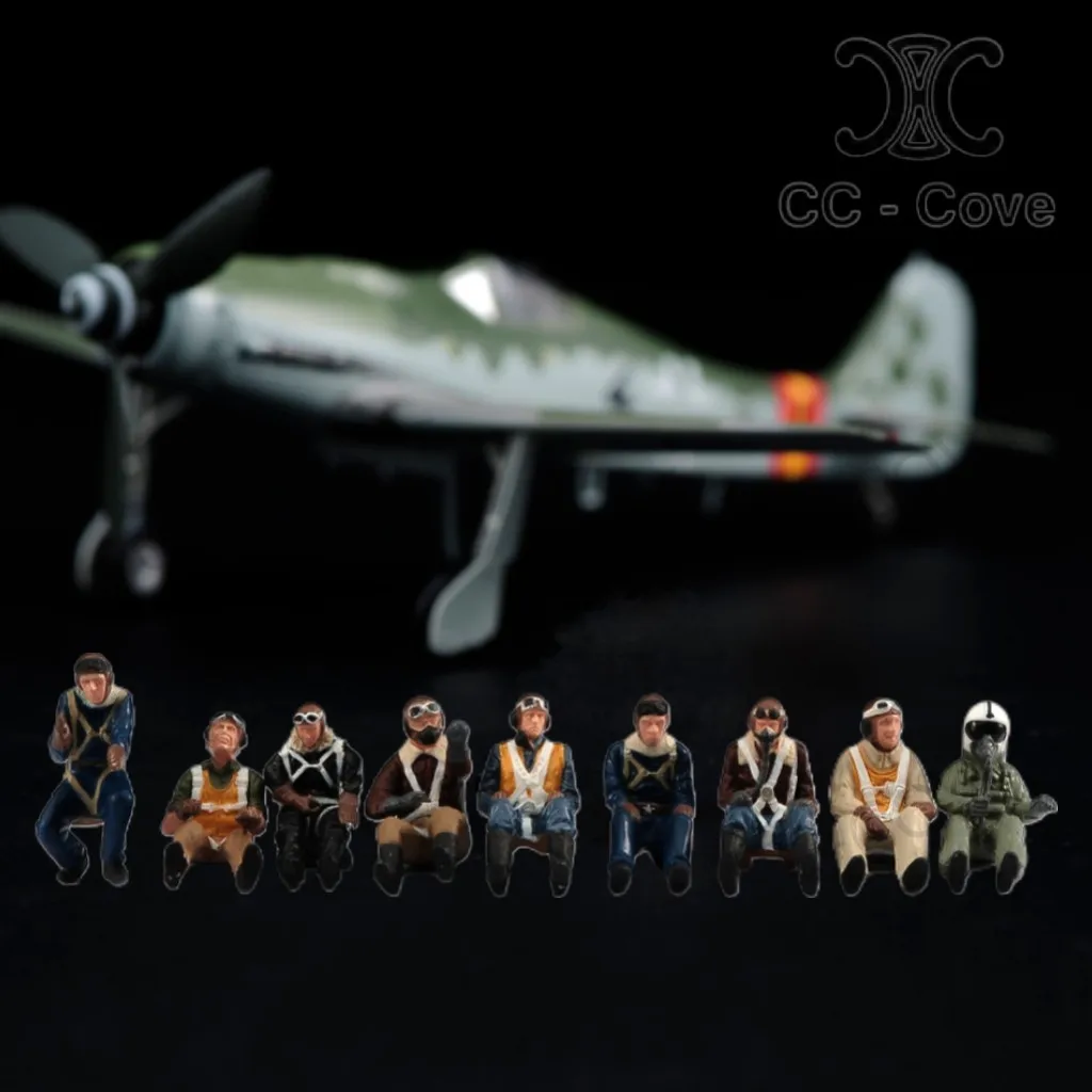 Painted Miniatures 1/48 American pilots during World War II Figure Model Toys Gift View Decoration