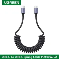 UGREEN Car Spring USB Type C Cable USB C to USB C Cable 100W PD Fast charging For Apple huawei Samsung iPhone 16 15 pro Max data