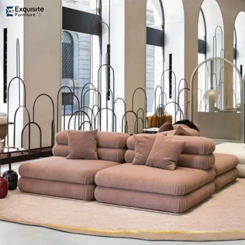 أوروبا الاسترخاء الأرائك الفريدة الفاخرة الحشو النوم فندق غرفة المعيشة أريكة الحديثة الطابق Italiano Divano Soggiorno أثاث المنزل #2