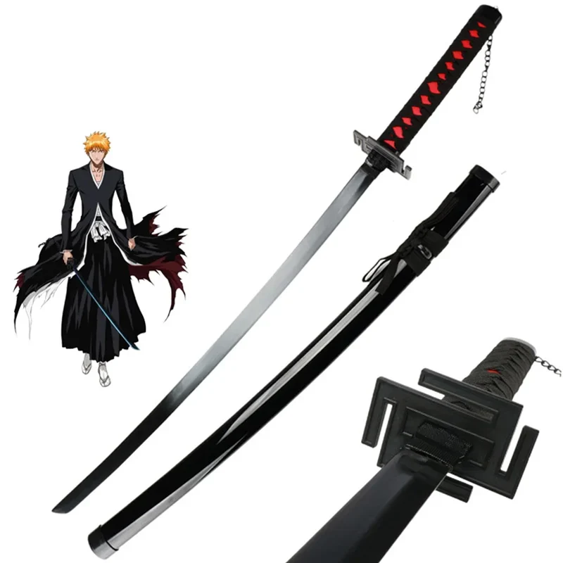 104cm Katana Sword Bleach Kurosaki Ichigo Katana Wooden Role-Playing Anime Weapon Sword Toy Katana Prop