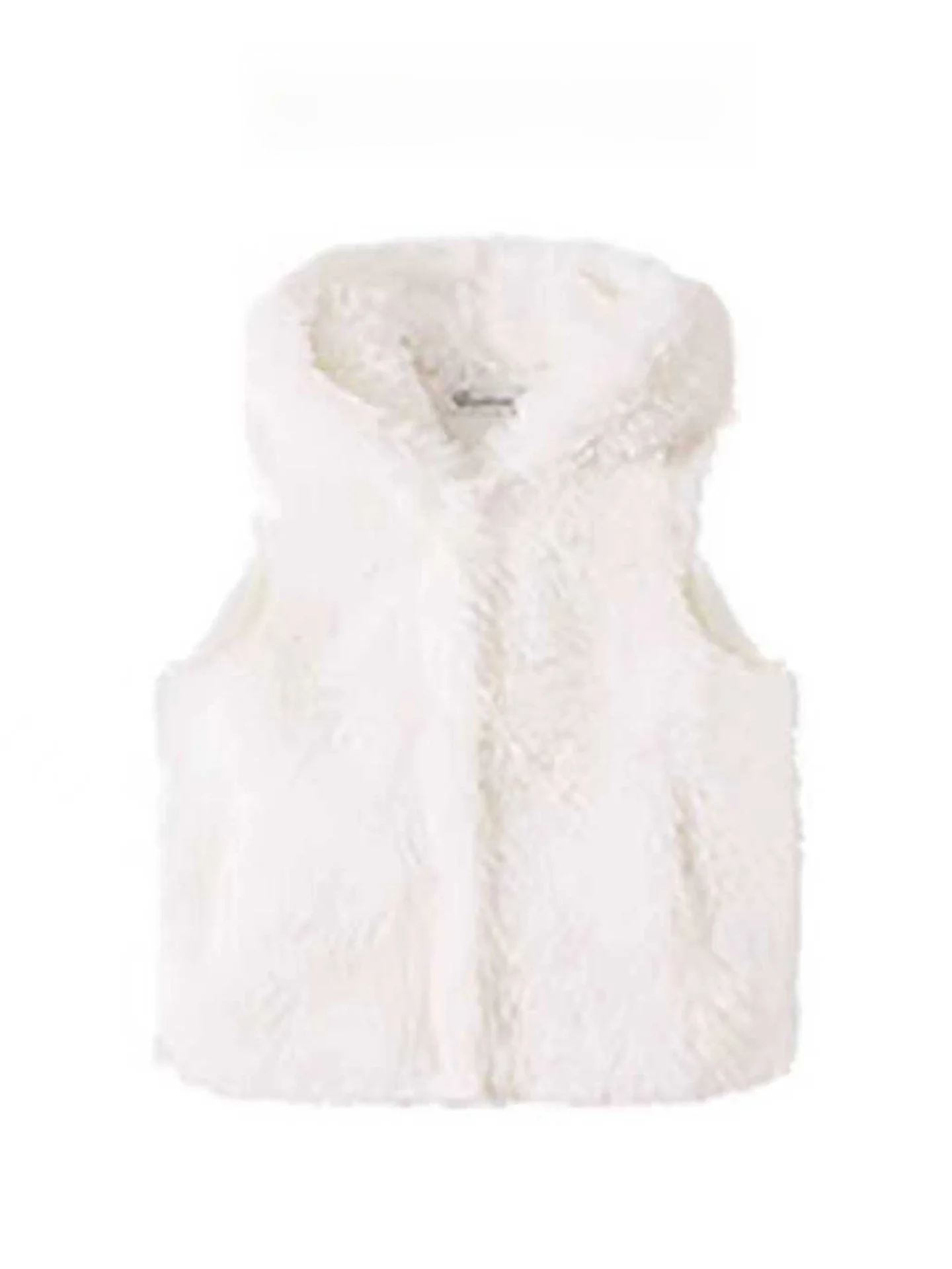 

Женский утепленный осенне-зимний жилет из искусственного кроличьего меха с капюшоном и ушками медведя, теплый, модный, для повседневной носки