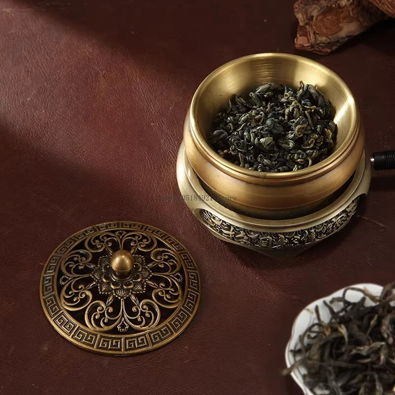 Zinc Alloy Lotus Flower Electronic Incense Burner 220v Timed Temperature Control Aromatherapy Essential Oil Stove Help Sleep