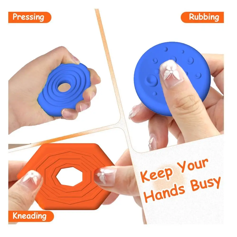 6 pçs/set texturizado macio preocupação pedra brinquedo fidget silicone relaxante crianças pedra sensorial criativo sem ruído texturizado preocupação rochas