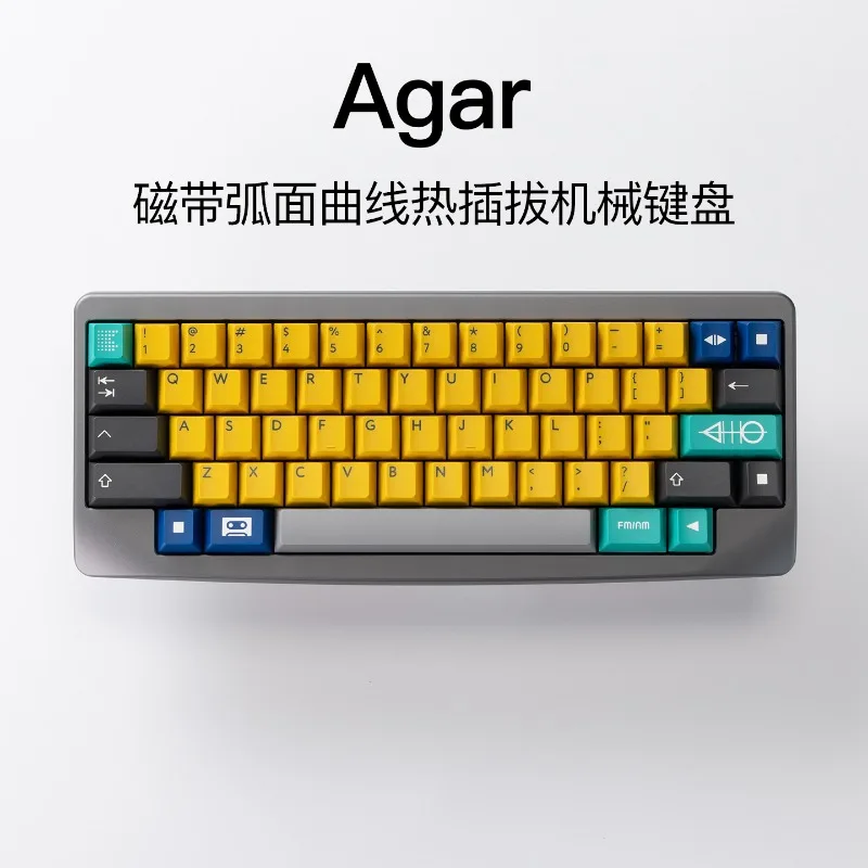 

Agar HHKB Layout Keyboard Customized Hot Swap Aluminium Single/Dual-Mode Curved Surface Keyboard Gaming Mechanical Keyboards
