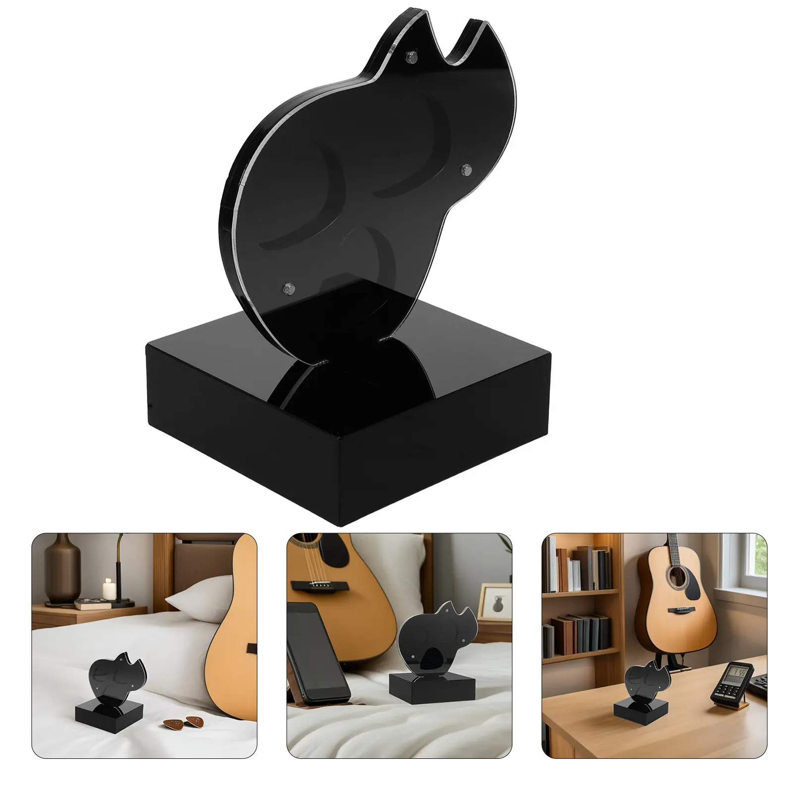 

Guitar Pick Display Case Acrylic Material Sleek Modern Transparent Organizer Box for Plectrums Storage Holder Stand Musicians