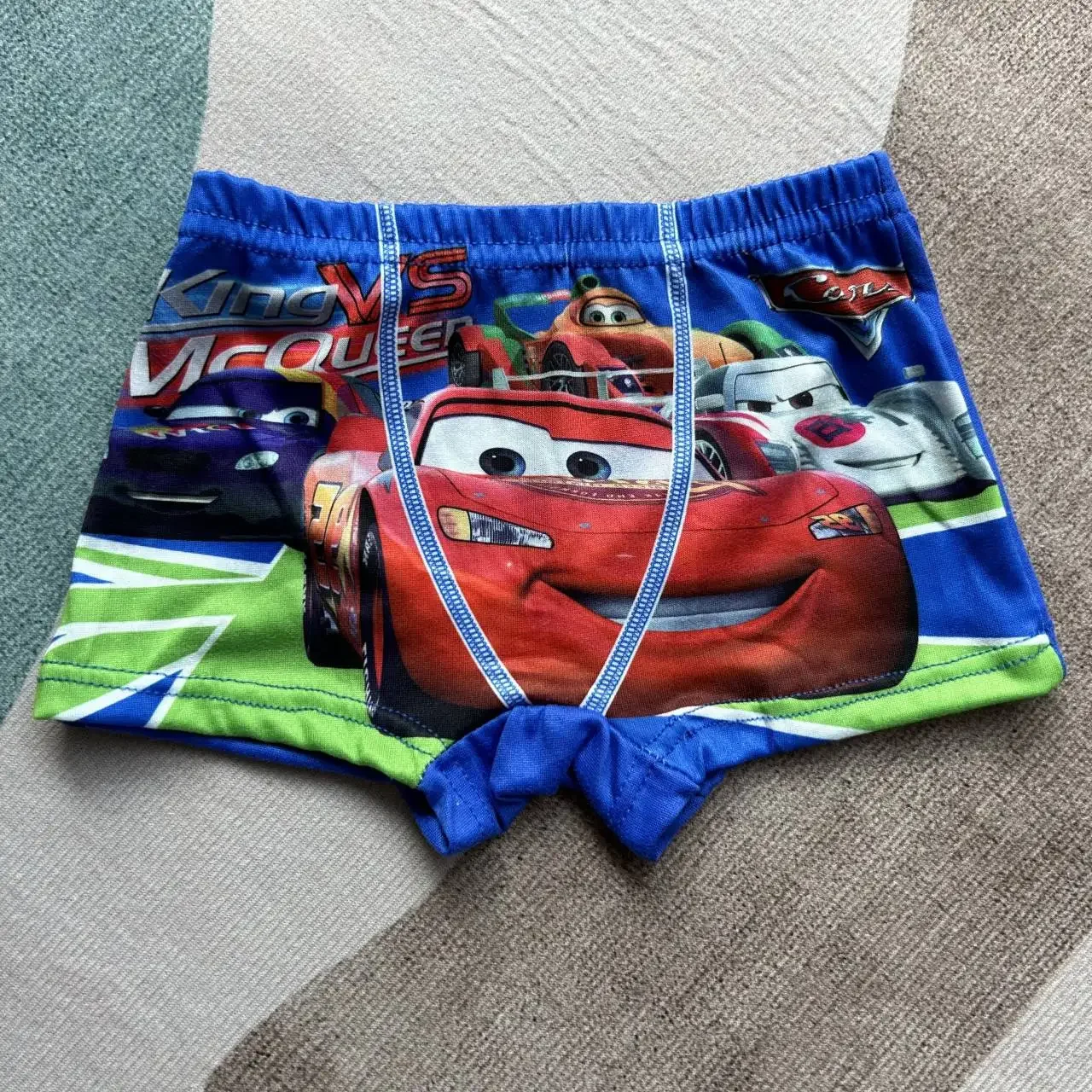 New 2Pcs/Lot Boys Boxer Briefs Underwear Cute Cartoon Racing Car Print Soft Breathable Kids Panties for 3‑8 Years Old Boys