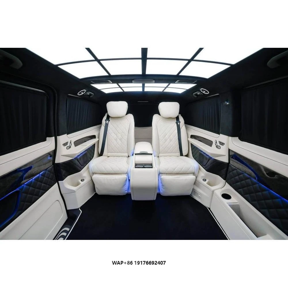 Newest Limousine Modification Auto Design Van Interiors Partition With Tv for V Class Metris Vito Car Partition