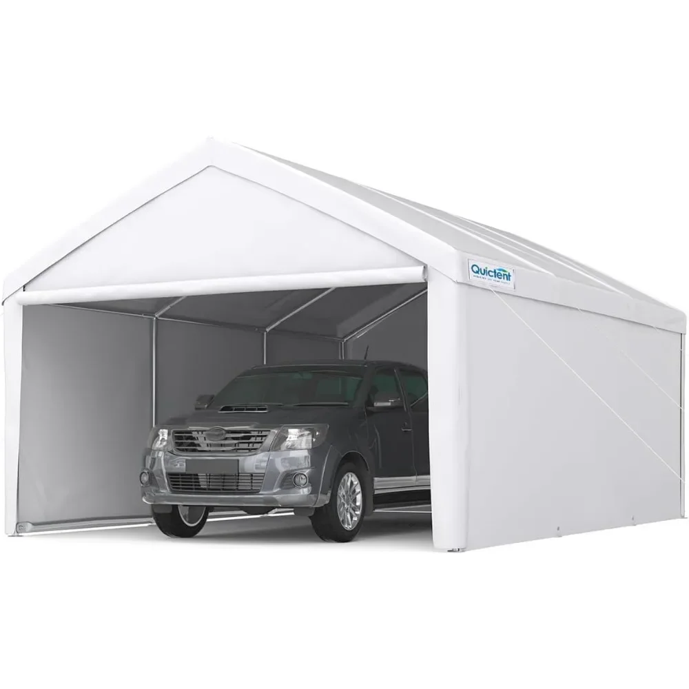 

13'X20' Heavy Duty Carport Galvanized Car Canopy Garage Outdoor Boat Shelter with Reinforced Frame - White
