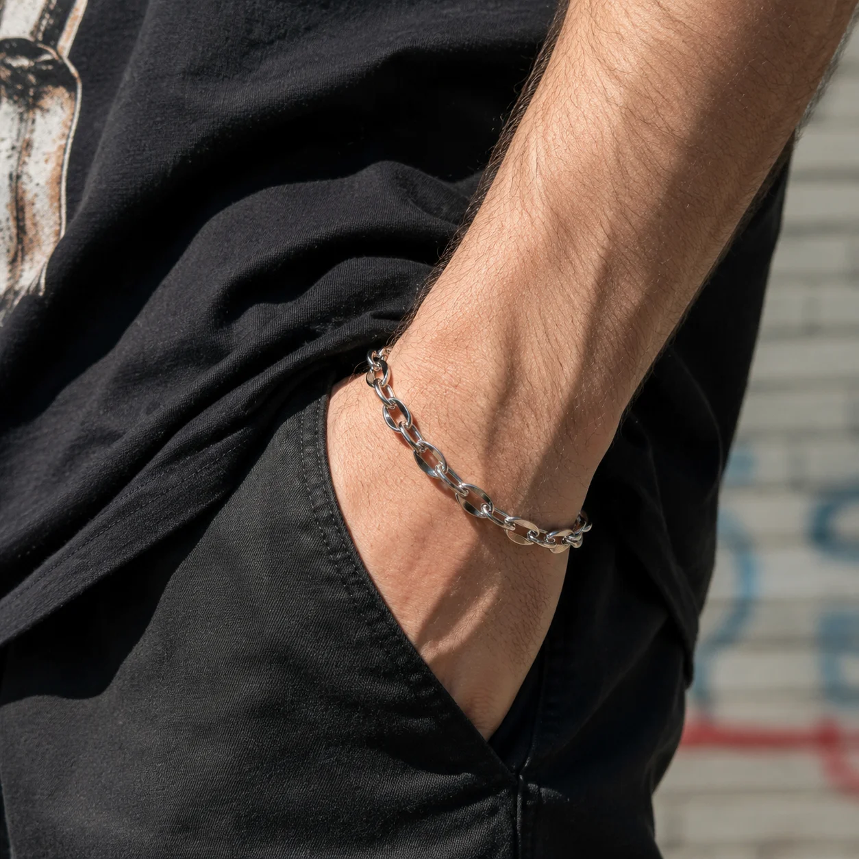 Stainless Steel Bracelet for Women Men Minimalist Link Chains Jewelry Bulk Wholesale Supplier Custom