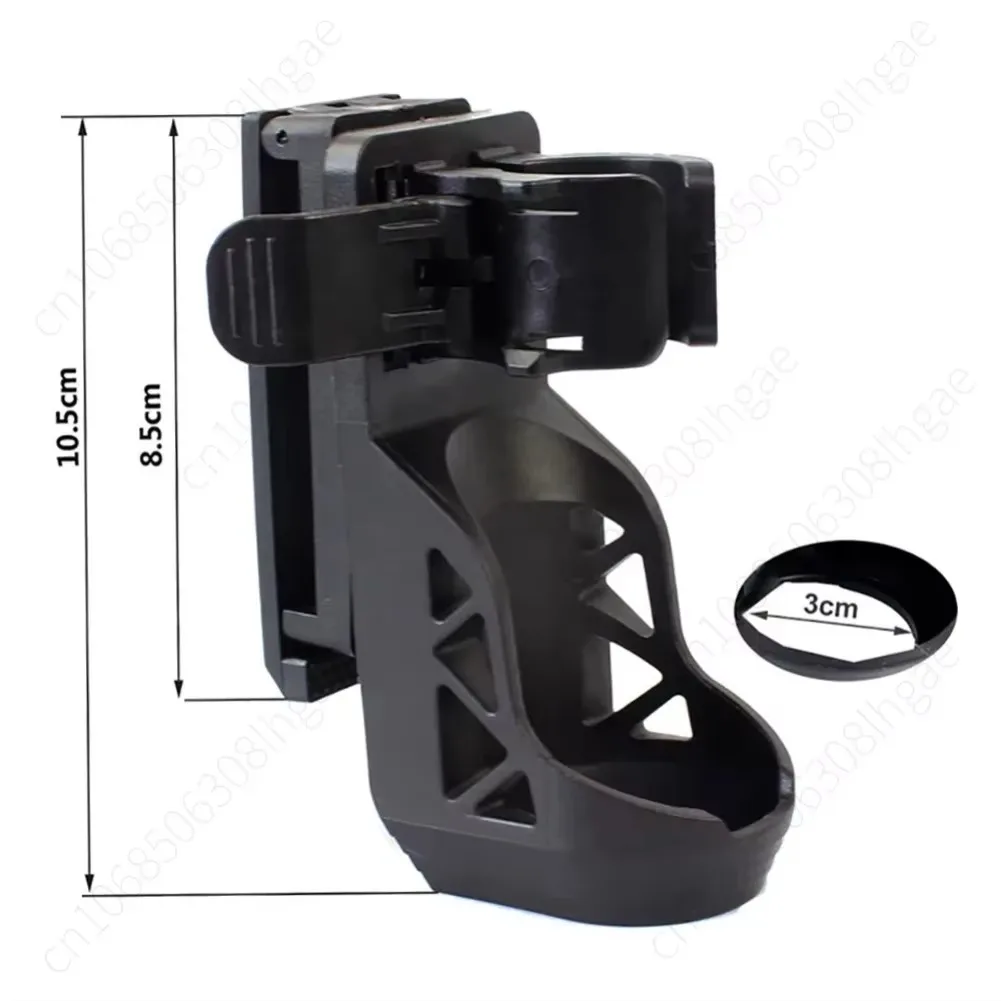 10pcs Tactical Flashlight Holster with Lever Side Lock System Set General Torch Set 360° Rotating Plastic Torch Set Quick Unplug