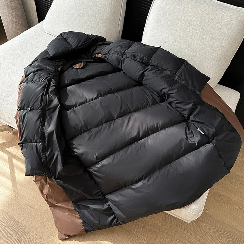 Thicken Warm Long Down Jacket Fashion Women 90 White Duck Down Puffer Parka Coats Removable Hood Winter Snow Outwear Female