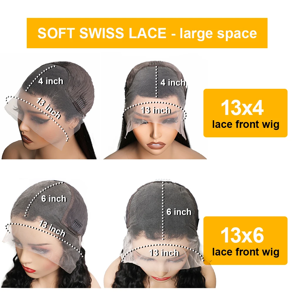 MsSunlight-شعر مستعار بشري بموجة عميقة أمامي ، مجعد ، دانتيل شفاف ، شعر مستعار بموجة مائية ، كثافة ، 13 × 4 ، 13x6