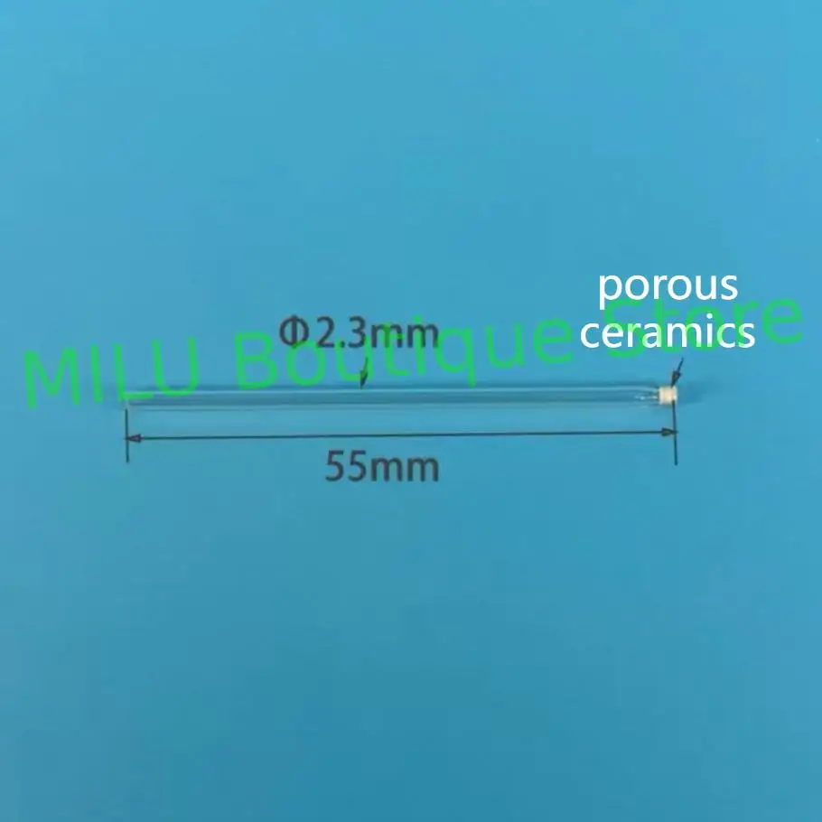 مختبر عالي الجودة 6 مللي متر القطب المرجعي للكلوريد الفضي 4 مللي متر أنبوب زجاجي جسر الملح مع السيراميك المسامي