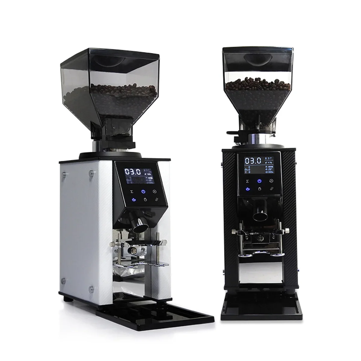 Commercial Automatic Coffee Grinder ZF64P 64mm Flat Burrs Stepless Adjustment 350W Electric Power for Cafe Hotel Use
