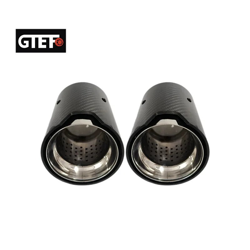 GTEFO 2PCS - Puntas de Fibra de Carbono M Performance para Tubos de Escape de Automóvil, para BMW F30 M335i M340i F32 F33 F36 M435i M440i