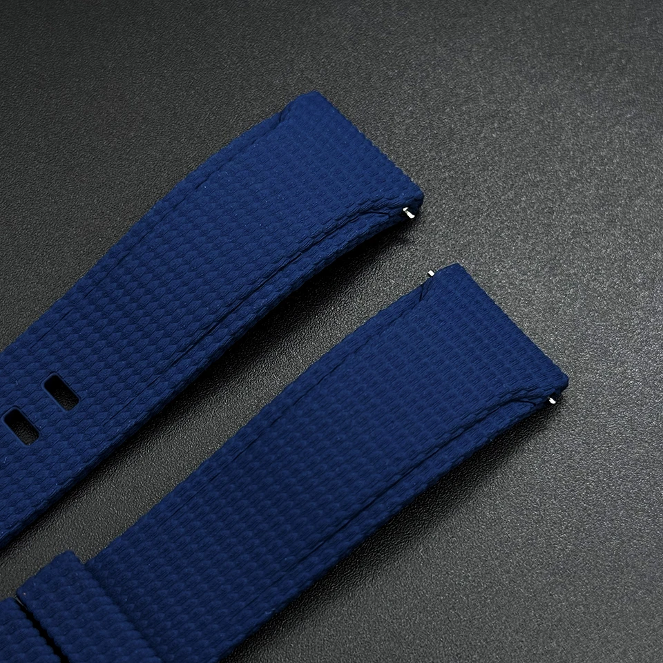 Neues gebogenes FKM-Uhrenarmband 20mm 21mm 22mm, vulkanisiertes Gummi-Uhrenarmband, wasserdicht, mit Schnellverschluss, für Omega Seiko – Detail 5