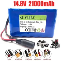 4S6P 18650 Rechargeable Li-ion Battery 14.8V 21000mAh Built-in BMS for Night Fishing Light Heater Subwoofer Backup Battery