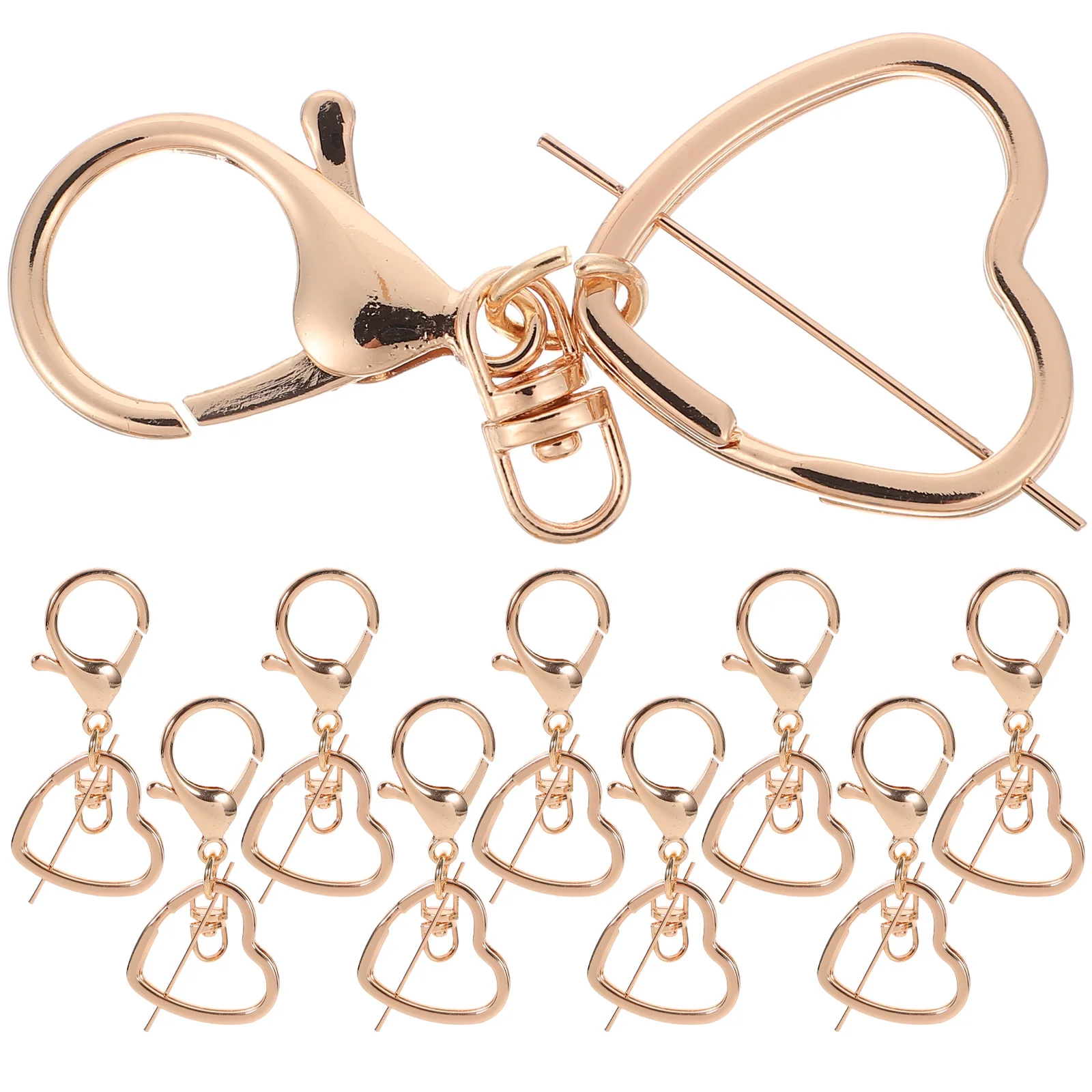 

10 шт. кулон с застежкой-лобстером в форме сердца, брелок-браслет, изысканные маленькие брелки