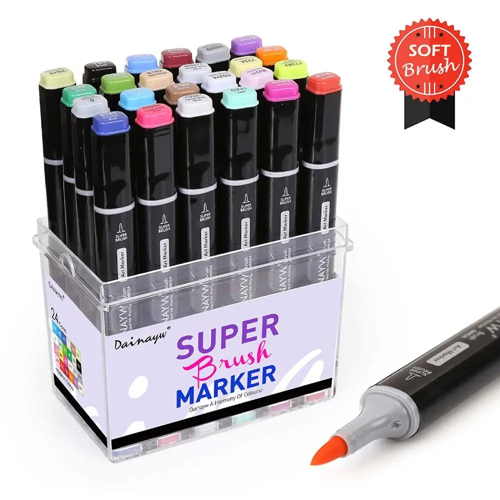 art-markers-24-colors-double-heads-soft-brush-and-broad-tip-high-quality-permanent-marker-pens-gift