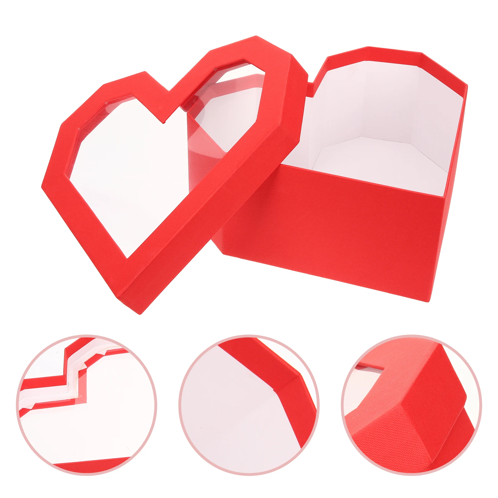 

Heart Shaped Flower Box Red Color Valentine Gift Wrap Birthday Floral Boxes Arrangements Decor Reusable Storage Heart Boxes