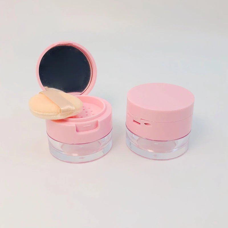 1Pcs 3g/5g Tragbare Pulver Box Leere Lose Pulver Behälter Mit Sieb Spiegel Kosmetische Sichter Lose jar Reise Make-Up Container