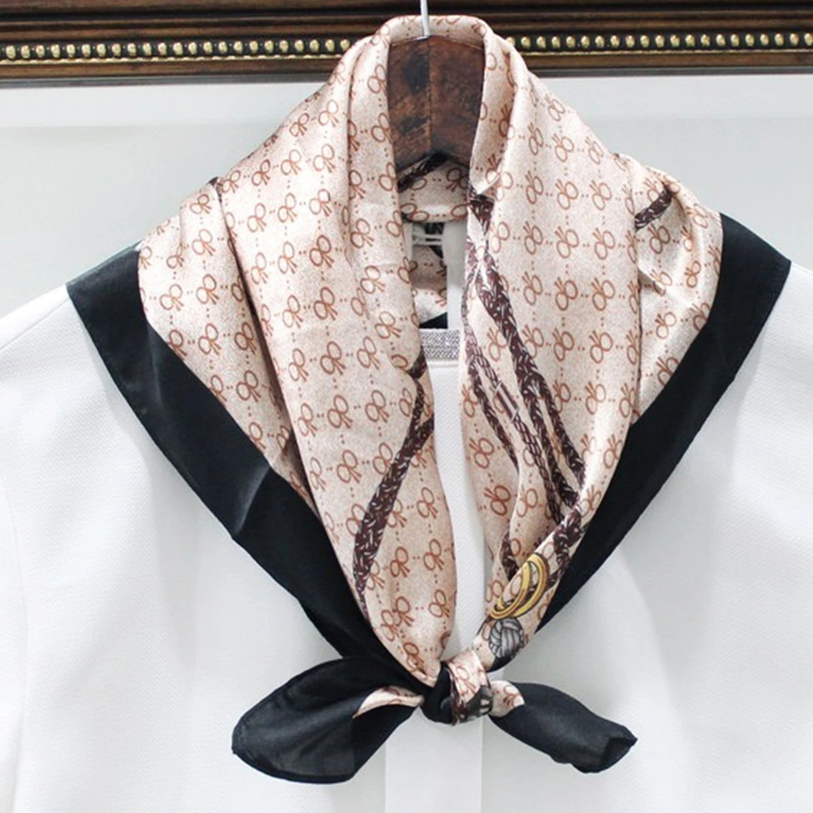 70*70cm Silk Square Scarf Women Satin Bandana Print Bag Scarves Head Band Fashion Lady Hair Shawl Wrap Female Neckerchief Hijab