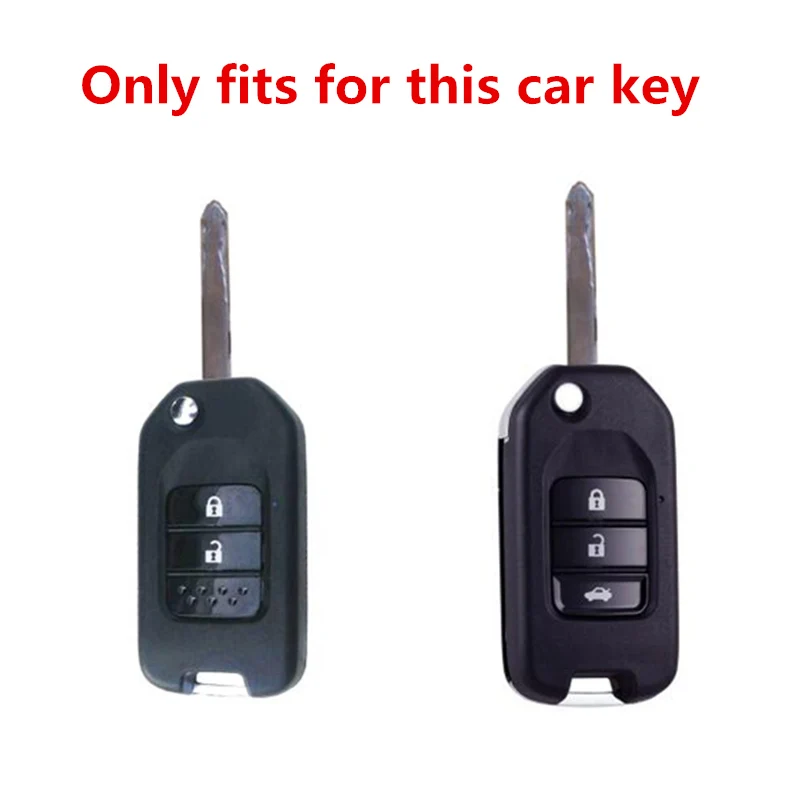 Carbon Fiber TPU Car Key Case Covers Shell for Honda Civic Accord City CR-V Jazz XR-V Vezel HR-V FRV Crider Odyssey Accessories