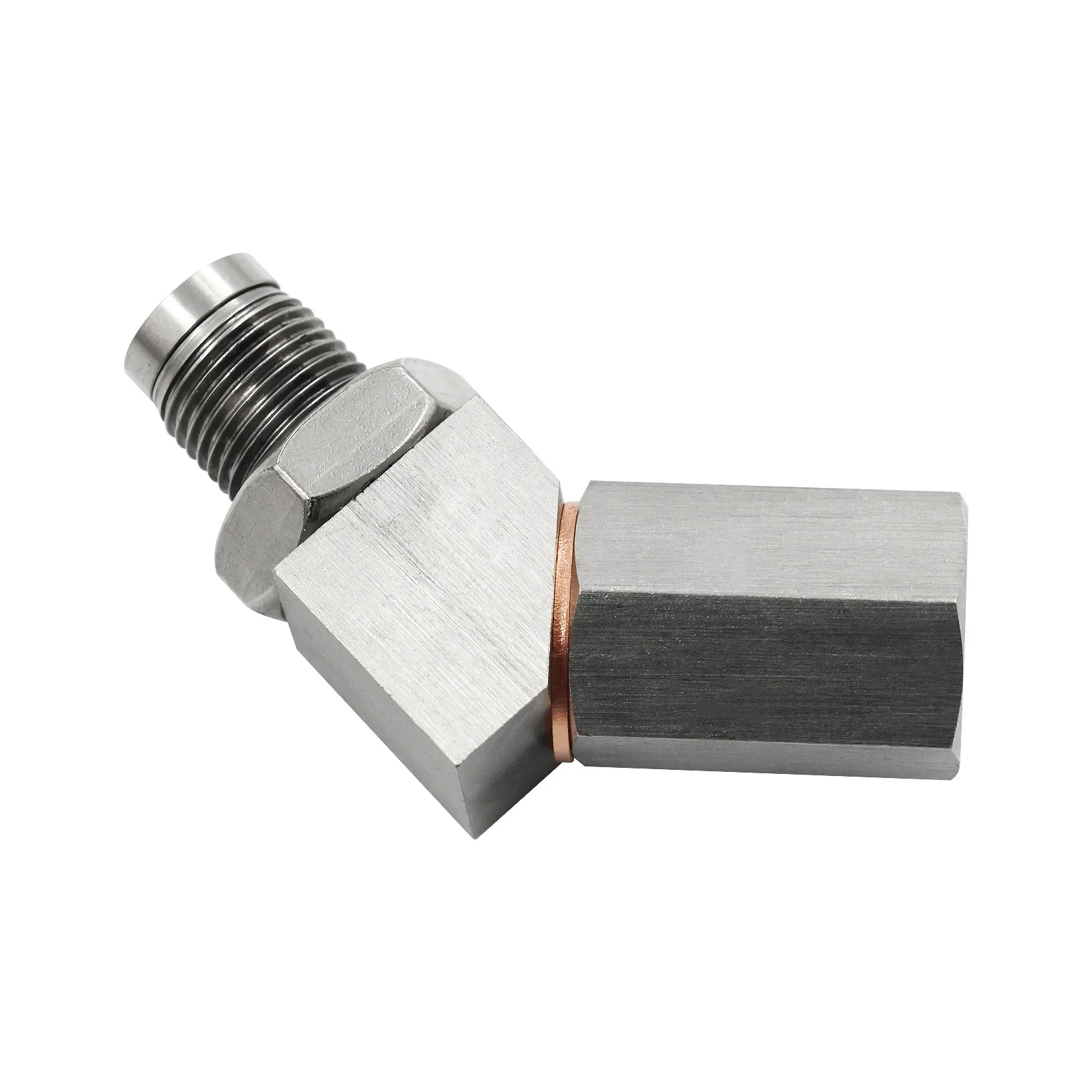 M18 * 1,5 Mini Sensor de oxígeno Lambda catalítico espaciador SS304 Sensor de oxígeno Bung adaptador de escudo de lámpara de falla de coche