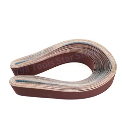 Correa de lijado de óxido de aluminio Flexible, hoja abrasiva para lijar madera, Metal y pintura, 5 piezas, 2100x50mm, TJ135, 40-1000 granos