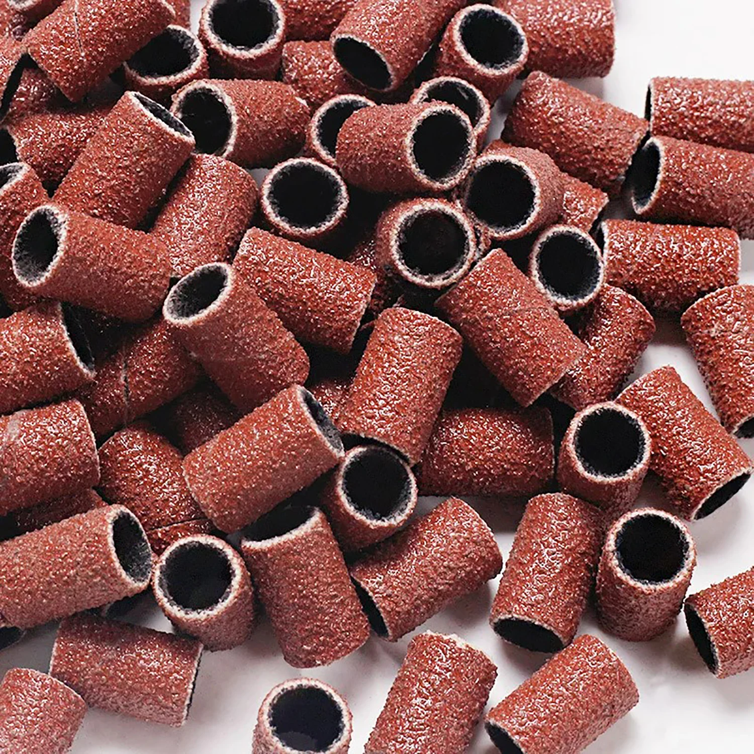 200/100/50 قطعة الرملي غطاء العصابات لآلة أظافر كهربائية 240/180/120/80 حصى مسمار الحفر طحن بت الملفات باديكير أداة #2