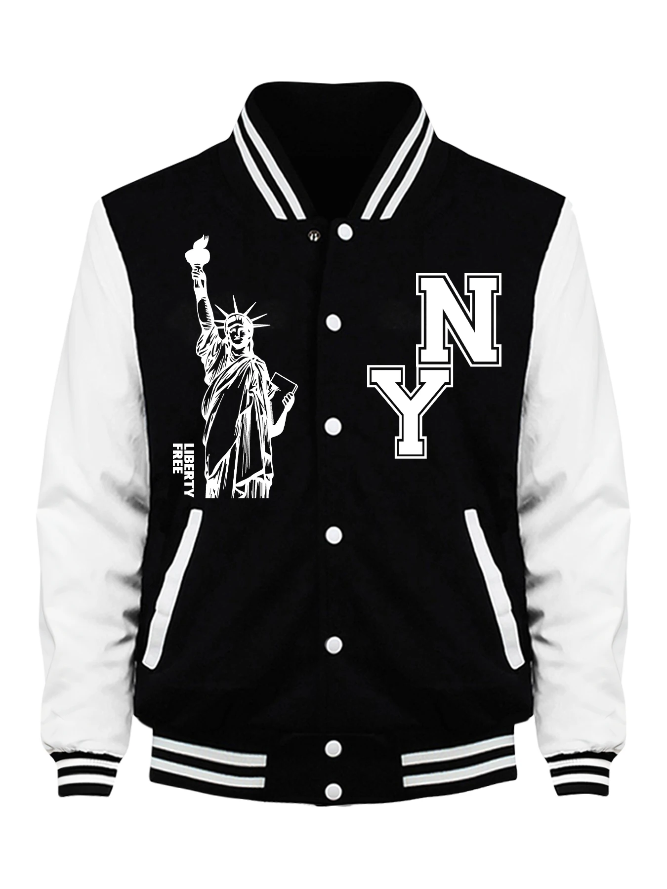 

New York 1985 Art Letter Print Jackets Female Soft Sport Streetwear Autumn Casual Baseball Jersey Comfortable Street Outwear