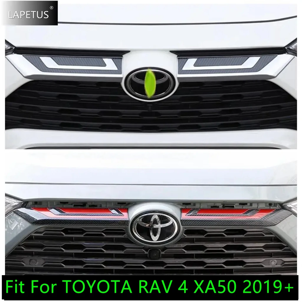 

Auto Interior Front Bumper Grille Grills Strip Decoration Stickers Cover Trim Accessories For TOYOTA RAV4 RAV 4 XA50 2019 - 2024