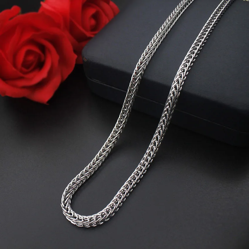 Fashion New Titanium Steel Necklace Foxtail Chain Stainless Steel Jewelry Multilayer Necklace Hot Sale